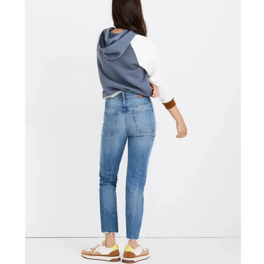 Madewell The Perfect Vintage Crop Jean in Enmore Wash‎ Raw Hem Edition Sz 25